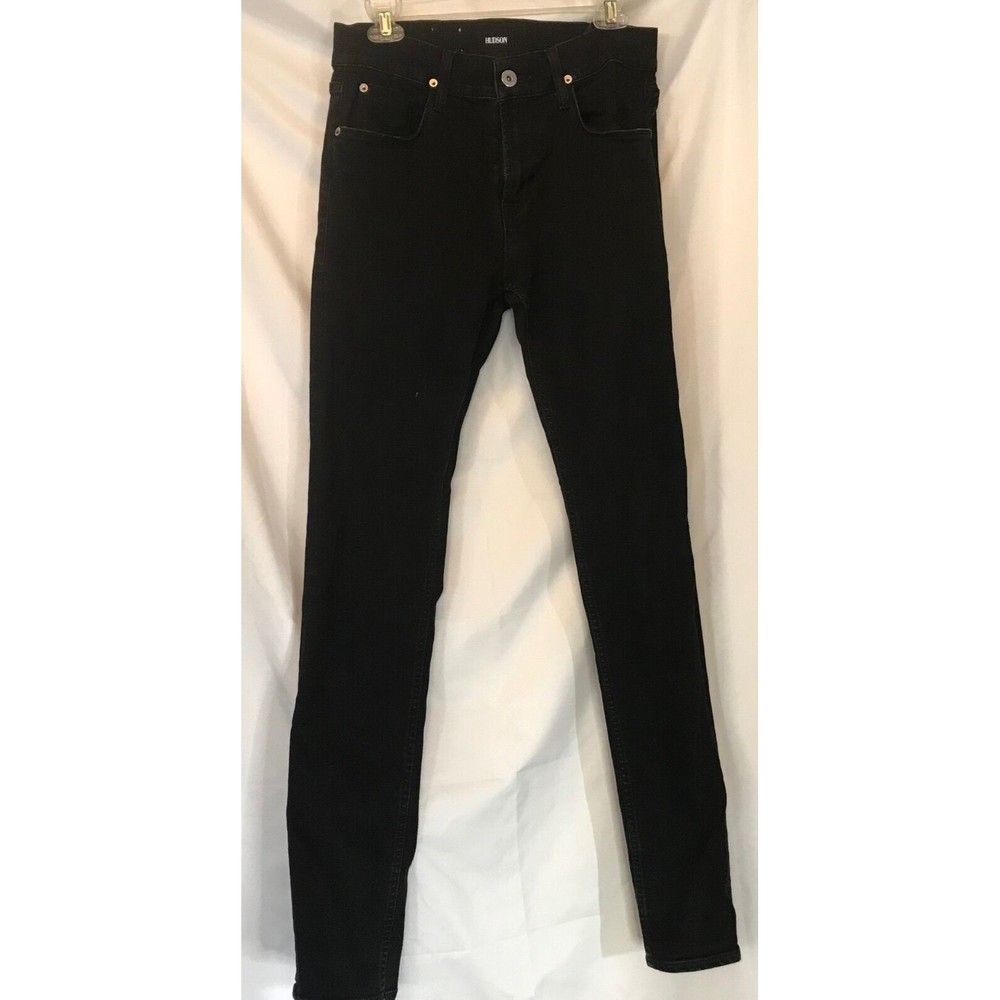 EUC Mens 31 Hudson Sartor Relaxed Skinny black jeans